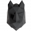 Vinilos decorativos 3D- Vinilo 3D origami rinoceronte negro - ambiance-sticker.com